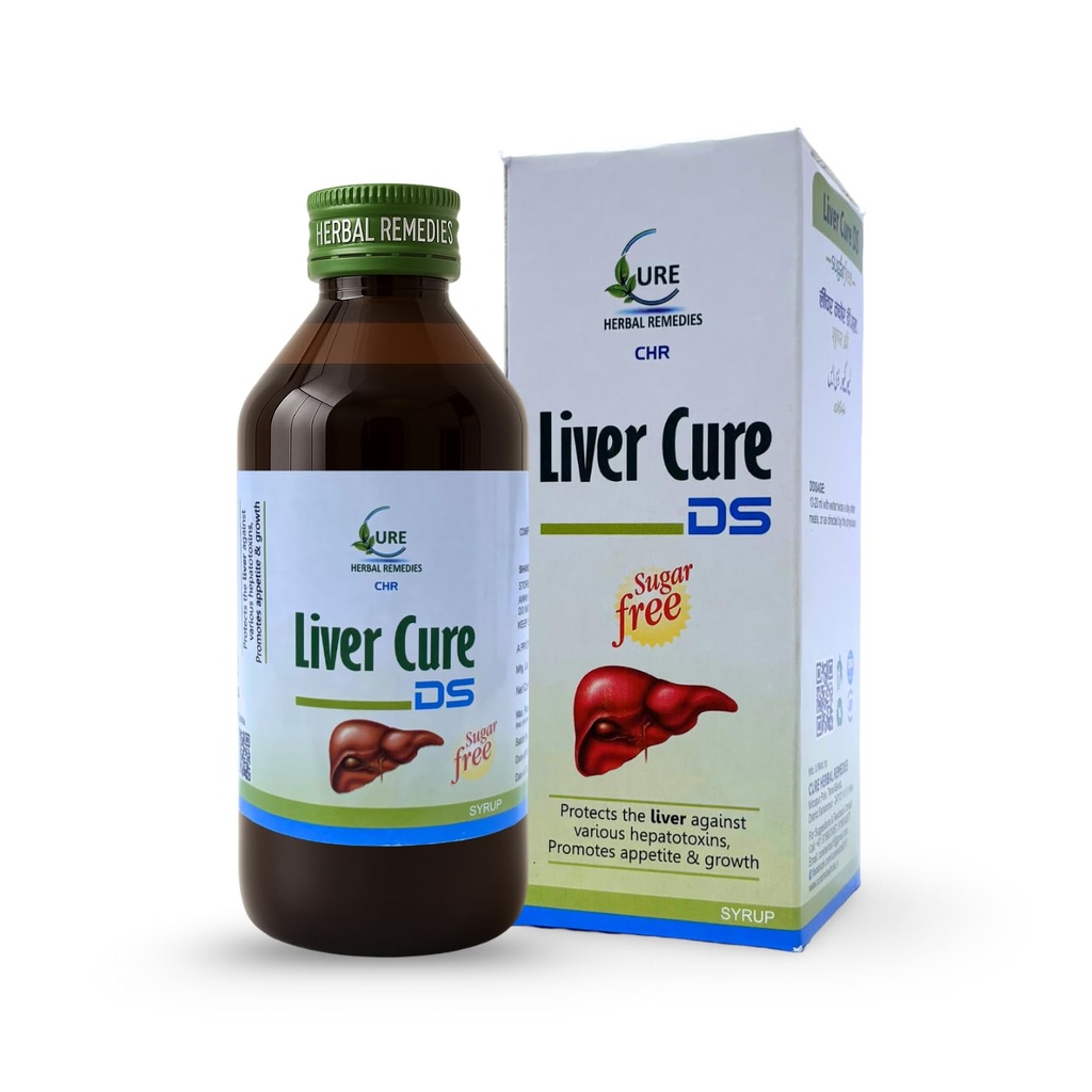 Liver Cure-DS Sugar-Free Syrup | Herbal Liver Health Supplement | Supports Detox, Digestion & Energy | Enriched with Mako, Keekar Gond & More – 500 ml