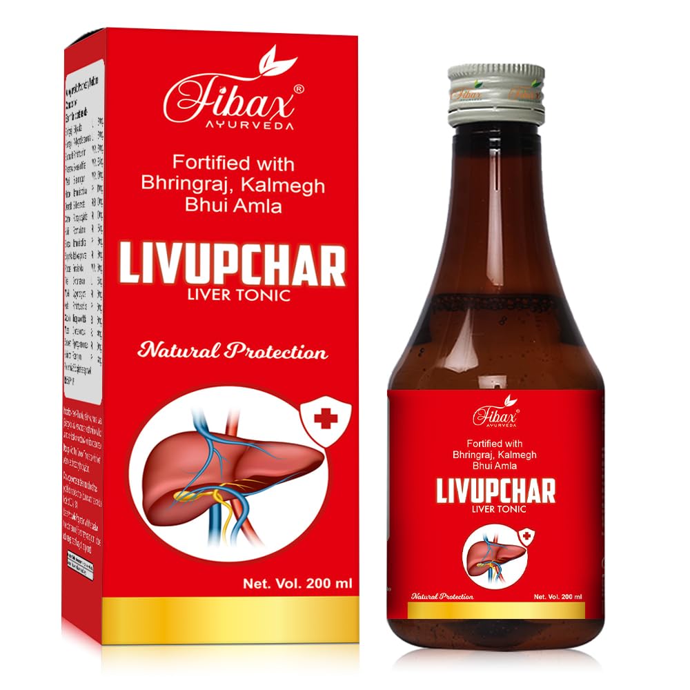 Ayurvedic Liver Tonic Syrup 200ml | Liver Detox Syrup for Fatty Liver, Alcoholic Liver Detox, Improves Digestion, Boosts Appetite & Gut Health | Herbal Liver Supplements for Men & Women