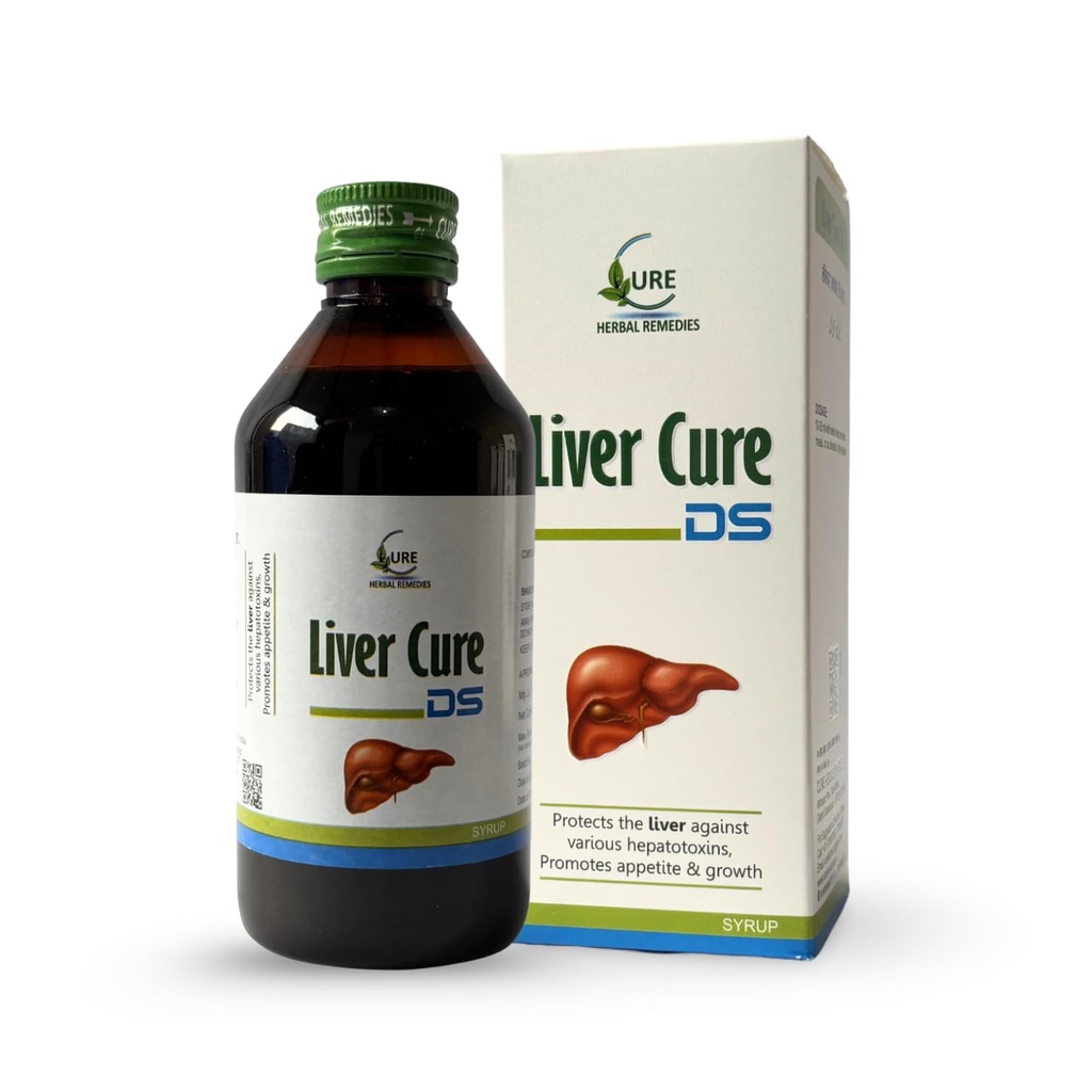 Liver Cure-DS Syrup | Herbal Liver Health & Detox Tonic | Enriched with Arjun, Kasni & Natural Ingredients – 500ml