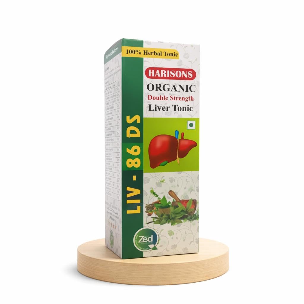 Organic Liver Tonic Liv-86 DS | Double Strength Herbal Liver Support Tonic | Ayurvedic Detox & Digestive Wellness Formula | 100% Herbal | 500 ml