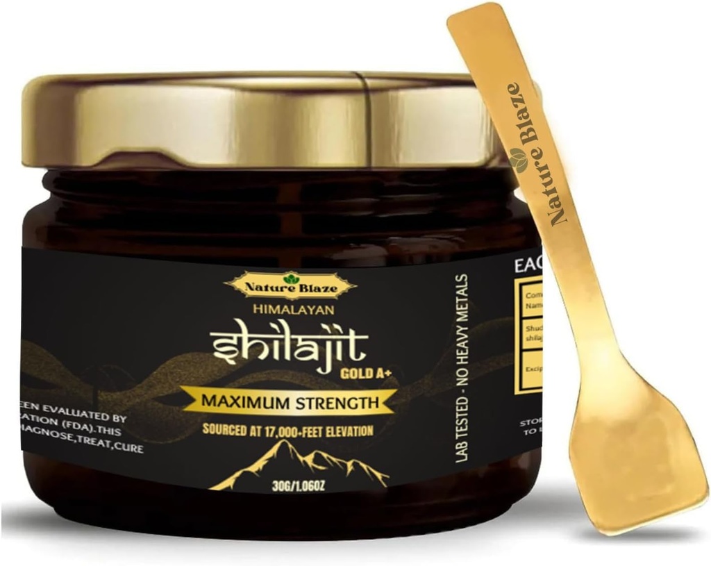 Résine naturelle pure Himalayan Shilajit pour les hommes et les femmes pour le renforcement énergétique et le soutien immunitaire (30Gm/1.0 Ounce)