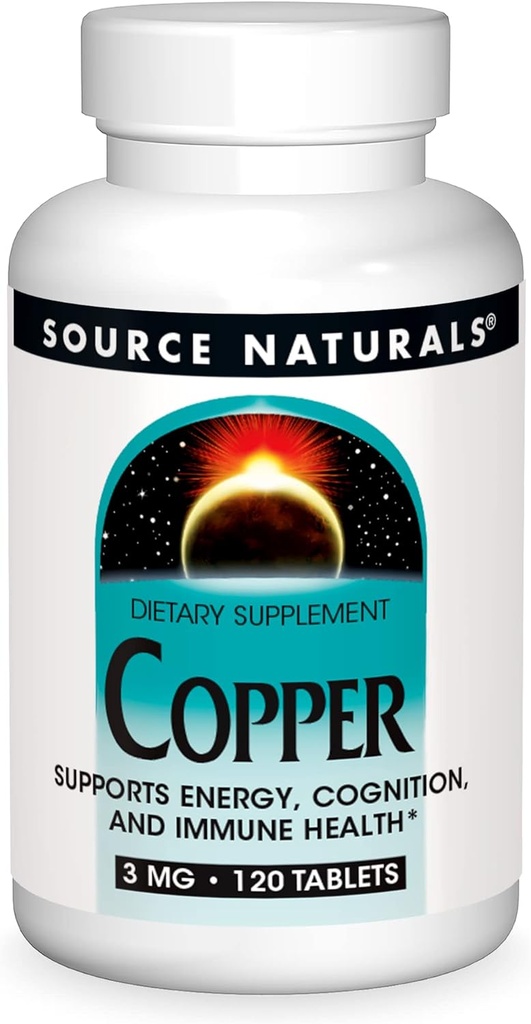 Sorgente Naurali Rame, Supporti Energia, Cognizione e Salute Immune*, 3 mg - 120 compresse