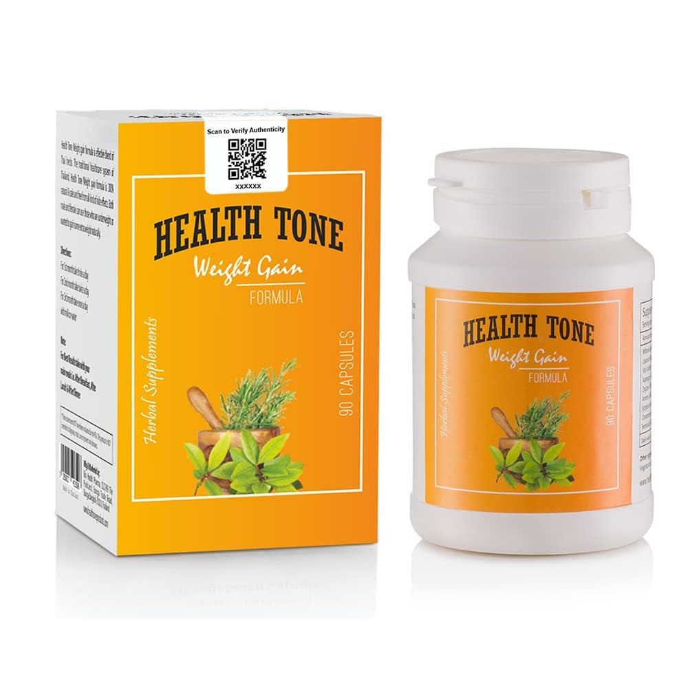 Health Tone Herbal Nutrition Capsules | Enriched with Ashwagandha, Licorice & Antioxidant Herbs | Supports Healthy Body Mass | 90 Capsules