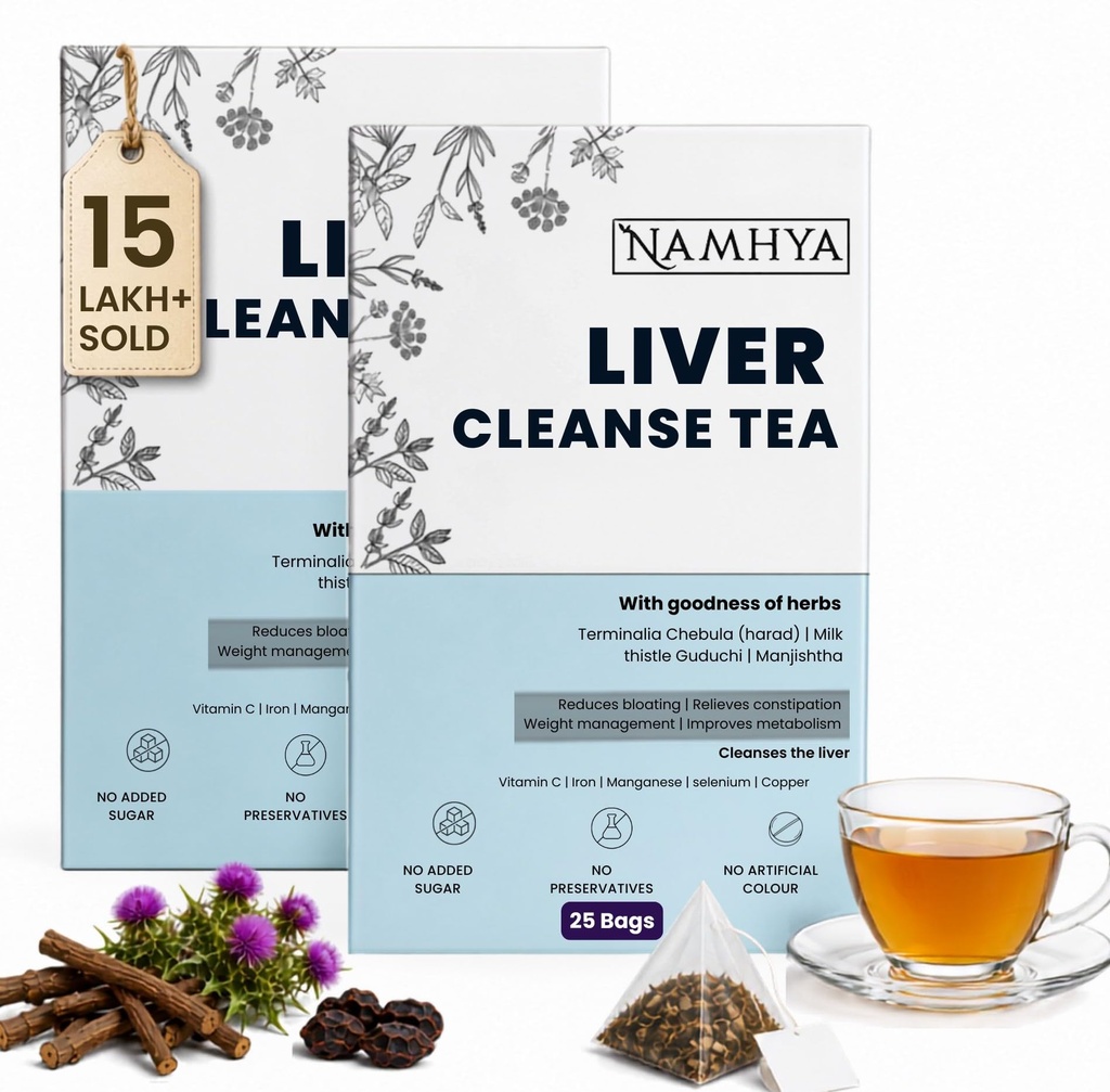Namhya Liver Cleanse Herbal Tea | Fatty Liver Detox | 25x2 Tea Bags