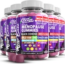 Menopause Ergänzung für Frauen Gummis mit schwarzem Cohosh, Wild Yam Magnesium, Red Clover für Menopause Relief Hormon Balance Nacht Sweats Mood Plus Bergamotte, Vitamin D3, Vitamin B12, Vitamin B6 Clean