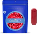 Capsuline Größe 0 - Farbige rote leere Gelatine Kapseln - 500 Graf - Leere Gel Pillen Kapseln - DIY reine Bovine Pille Füllung - Leere Kapseln - Kosher und Halal zertifiziert