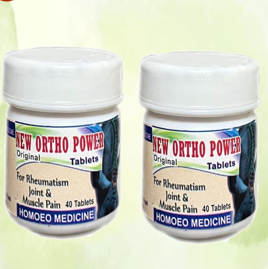 New Ortho Power Tablet 40 Capsules | Joint Support Supplement | Bone Strength & Mobility Support | Daily Health Capsules (Pack of 2)