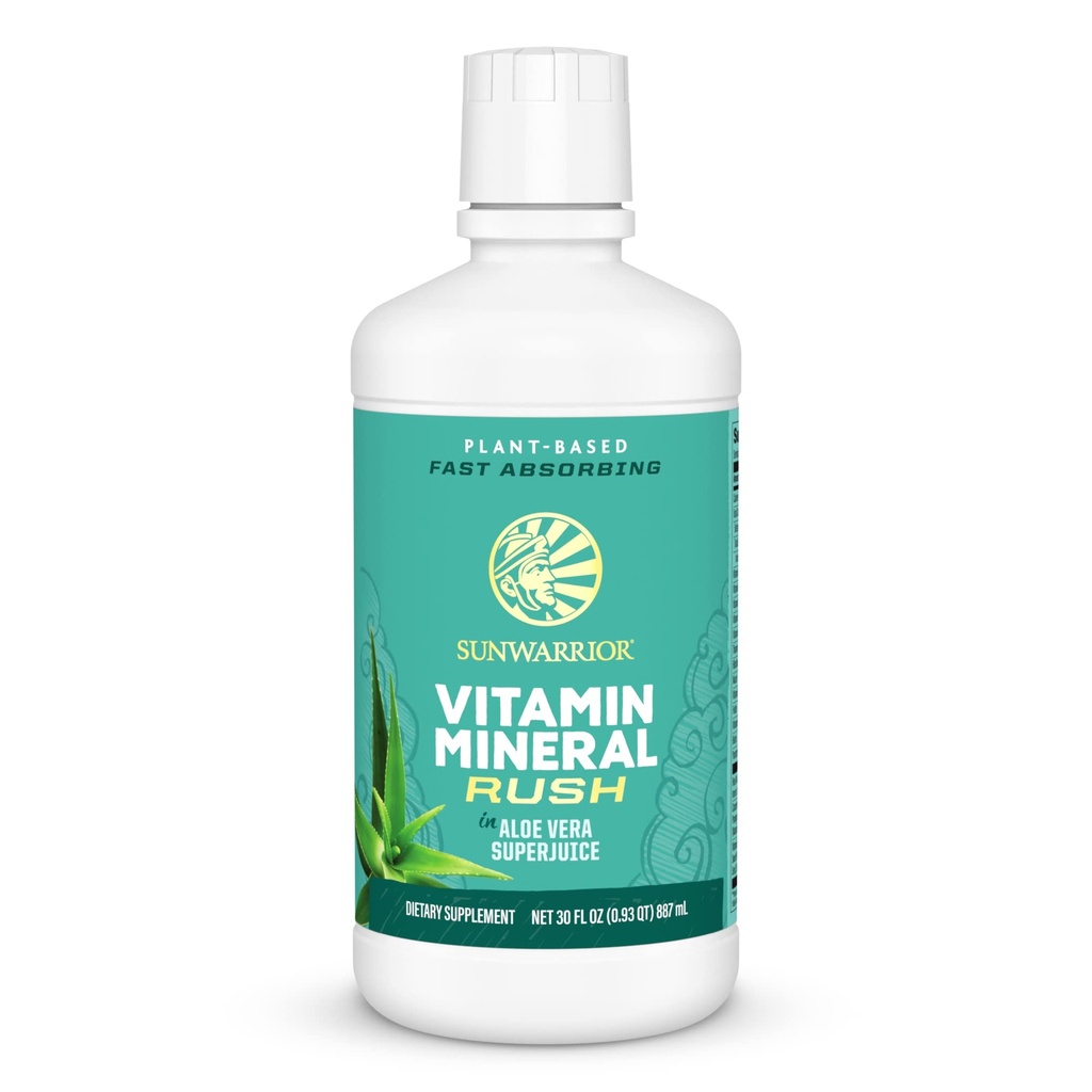 Solarium Liquid Multivitamin Integratori & Minerali Vegan Plant-Based con Aloe Vera per Uomini e Donne | Energy & Immune Support Gluten Sugar Dairy Free | 30 Fl Oz