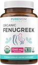 USDA Organic Fenugreek Capsule per le Donne - Efficace Lattazione Supplemento per Aumento del Latte Del Seno - Supporto per l'allattamento al seno alle erbe per le madri - Gluten Free - 60 Vegan Capsules (No Pillole)