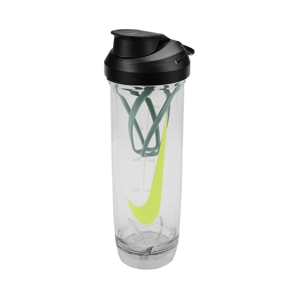 Nike TR RECHARGE SHAKER BOTTLE 2.0 24 OZ - CLEAR/BLACK/CANNON/VOLT, 709 ML