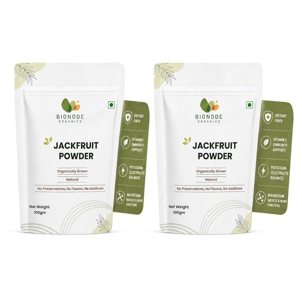 Jackfruit Powder Gluten Free,| Anti Acne | Supports Digestive Health | Boosts Immunity | Improves Vision |Organic & Natural Ingredients | 200 gm (2 x 100gm) (Pack of 2)
