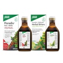 Floradix de Salus Gallexier Herbal Bitters (8,5 oz) & Iron & Herbs (8,5 oz) Bundle - Herbal Bitter pour le soutien digestif* - Supplément de fer pour le soutien énergétique sain*
