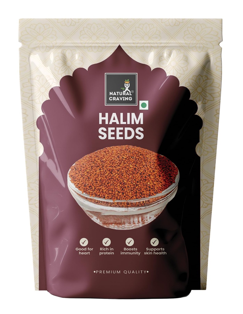 Natural Craving Halim Seeds 200g | Aliv Seeds | Garden Cress Seeds for Eating | Rich in Omega-3, Iron & Fibre | Supports Hair Growth & Immunity | Raw Natural Superfood