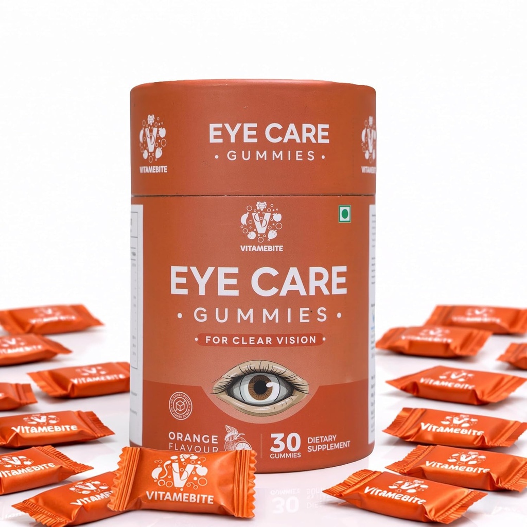 Eye Care Gummies for Men and Women Orange Flavor Dietary Supplement for Visual Comfort and Eye Health Support with Natural Ingredients Vegan and Gluten Free 30 Count