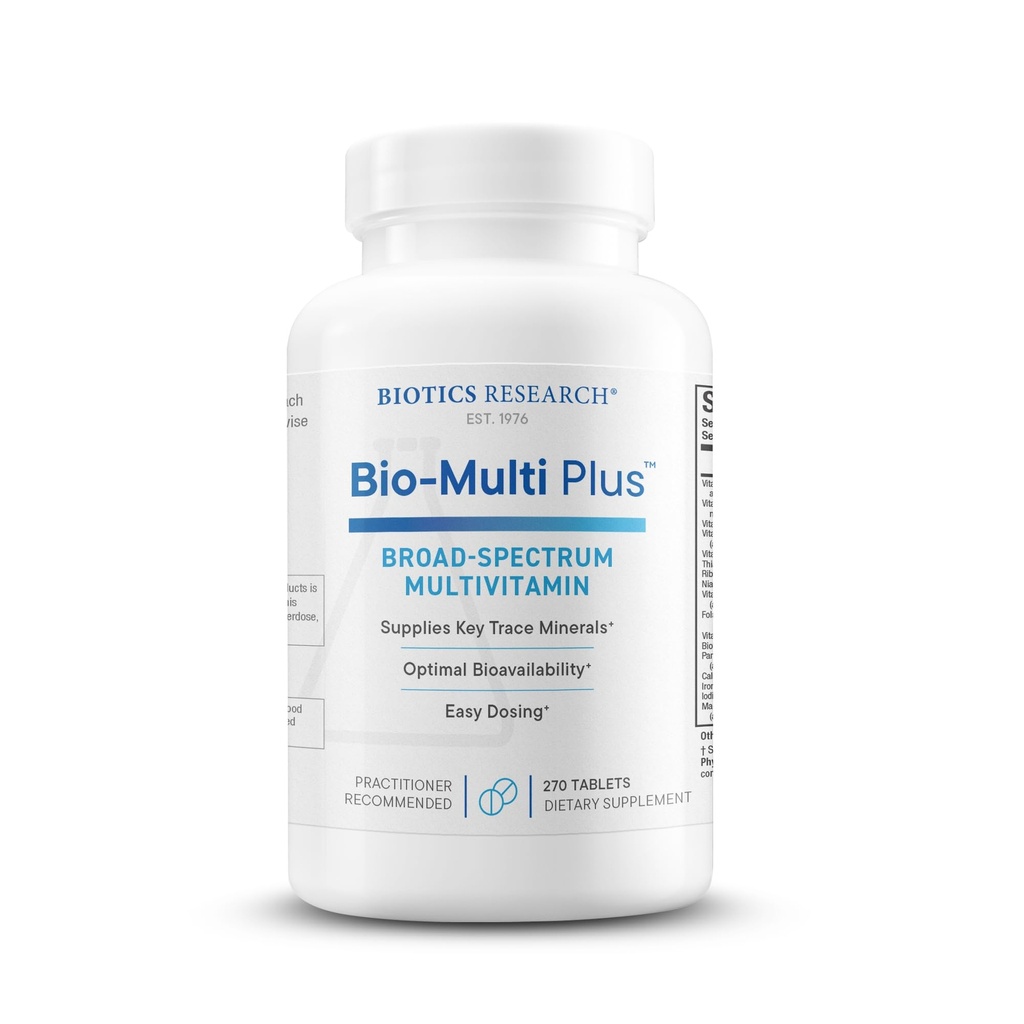 Recherche en biotique Bio-Multi Plus - Multivitamine/formule minérale solide, contient des minéraux traces à base végétale 90 comprimés