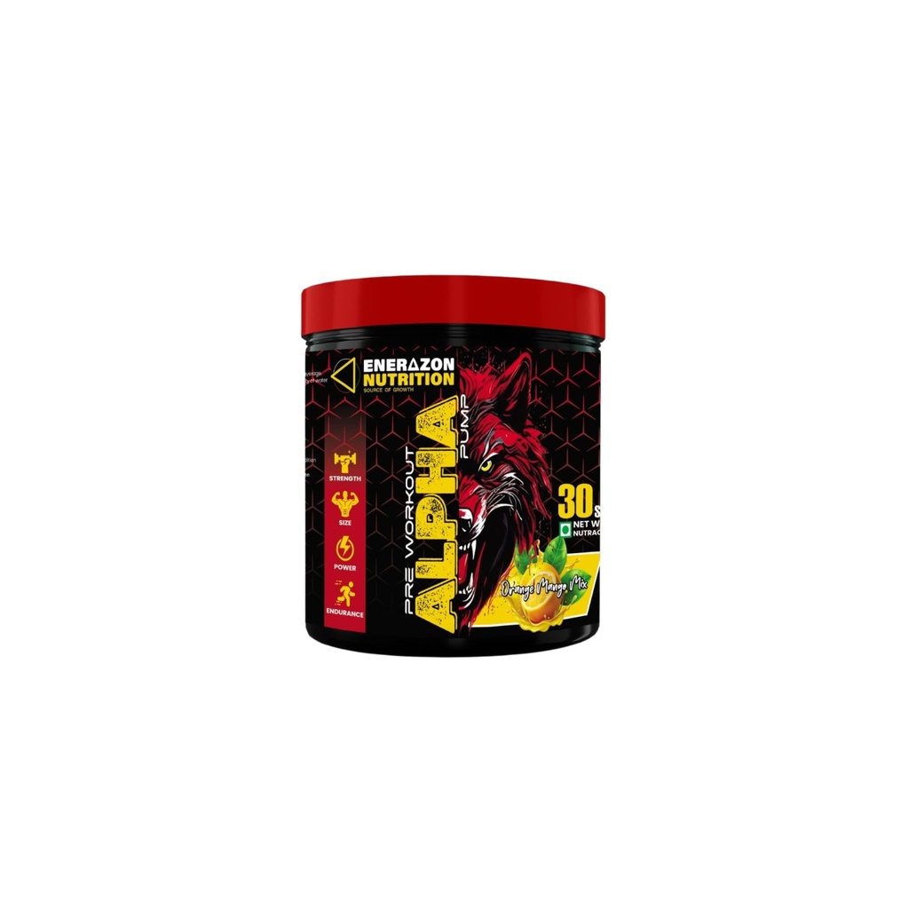 Pre Workout Alpha Pump | Orange Mango Mix Flavour | 150g