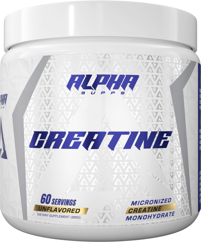 Alpha Supps - Alpha Creatine Poudre monohydratée soutient la croissance musculaire