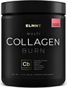 ELMNT Super Collagen Burn für Damen w. Probiotics, Hyaluronsäure, Apfel-C-Essig, KSM66, Biotin+ Premium Colageno Multi Collagen Protein Powder for Weight Loss, Fat Burner, Hair, Skin+ (R-Lemonade)