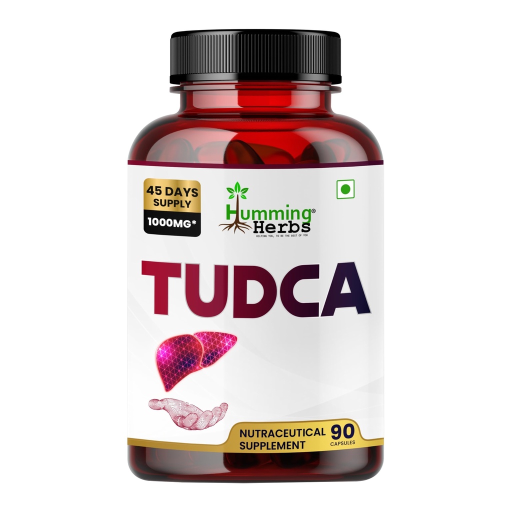 Humming Herbs TUDCA Pure Supplement 1000mg | Liver Health, Gut Support & Immune Boost | Premium Detox Supplement, Vegan Capsules, Tauroursodeoxycholic Acid for Daily Wellness, 90 Capsule