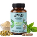 Stress Free, Ashwagandha Root, Chamomile for sleep, Green Tea, LArginine for Anxiety, Depression Relief, Stress Buster for Men and Women, adults stress relief, stress relief medicine