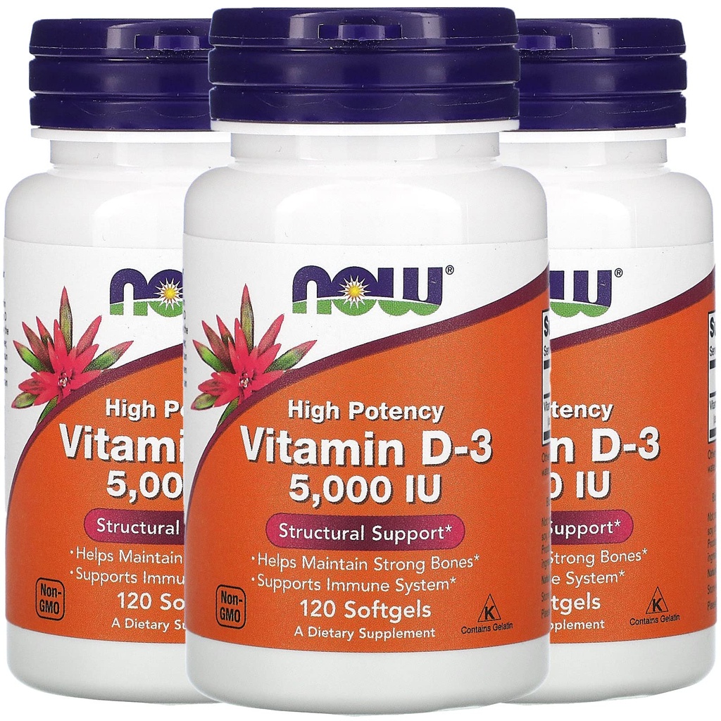 JETZT Vitamin D-3 5.000 IU,120 Softgels