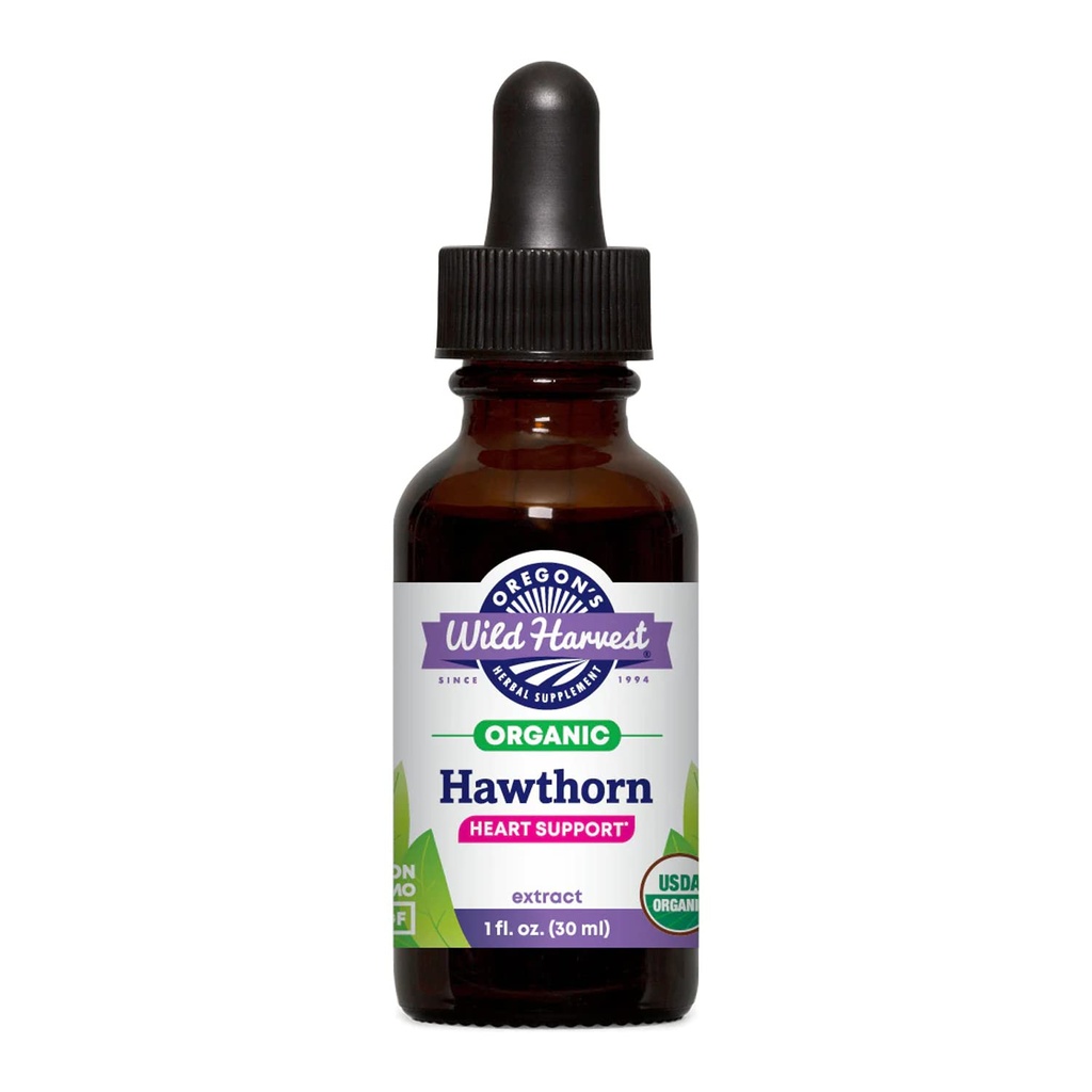 Oregon's Wild Harvest 1:2 Frische Bio Hawthorn Extrakt, 1 flüssige Unze