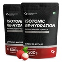 Carbamide Forte Isotonic Powder | Pre Workout Supplement For Men And Women| Instant Energy Drink for PreWorkout | Electrolytes Powder with added BCAA & L Glutamine - Litchi Flavour - 500g (Pack of 2)