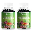 VITINITY Veggies Supplement-Made con Veri Super Veggies Delicious Gummies(120 Chews),30 Veggies,Herbs,Fruit e Integratore Vegetale,Non-GMO,Basato di grano,Gluten-Free,Nessun Pillole (60 giorni)