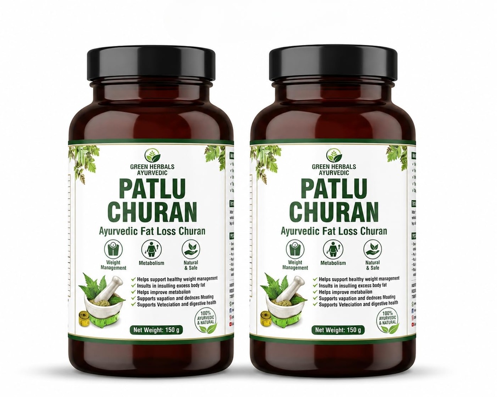 Patlu Churan Pack of 2 | Traditional Ayurvedic Herbal Digestive Churan | Natural Herbal Blend for Digestive Wellness & Healthy Lifestyle Support | 150g