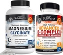 BioSchwartz hohe Absorption Magnesium Glycinat 500mg Kapseln (2 Monate Versorgung) Plus Vitamin B Komplex mit Vitamin C (2 Monate Versorgung)