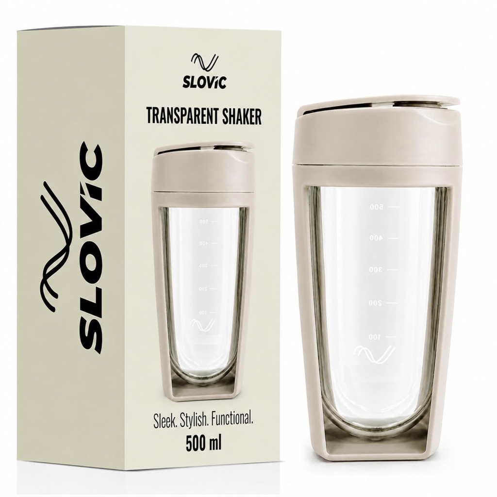 SLOVIC Shaker for Gym [500 ML] | Durable & Leak-Proof Protein Shaker Bottle | Odor Free, Stylish & Sports Bottle for Men & Women | Ideal for Gym, Home & Office