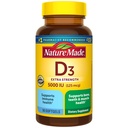 Nature Made Vitamin D3 5000 IU (125 mcg) Softgele, extra Strength Vitamin D Nahrungsergänzung für Knochen und Immungesundheit, 90 Softgel, 90 Tage Versorgung