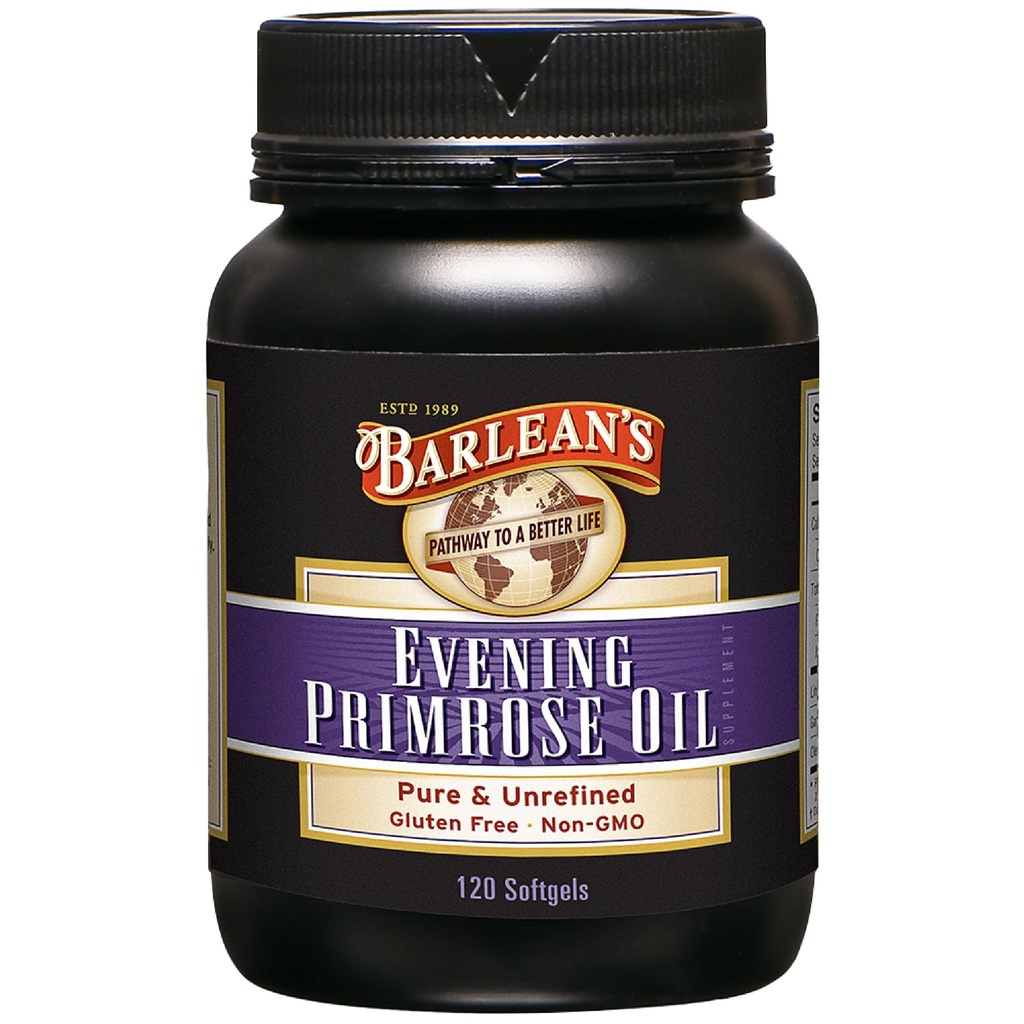 Barlean's Evening Primrose Oil Capsules, GLA Supplement für Männer und Frauen, Gesunde Haut, Immununterstützung und Knochenstärke 1300mg Softgels, 120 Count