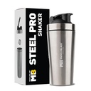 MuscleBlaze Stainless Steel Gym Shaker, Silver, 700ml