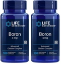 Estensione di vita Boron 3 Mg 100 capsule vegetariane (pacchetto di 2)