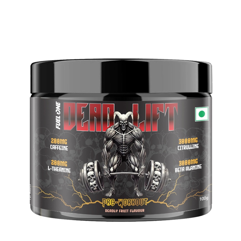 FUELONE Dead-Lift Pre-Workout, Deadly Fruit, 100g