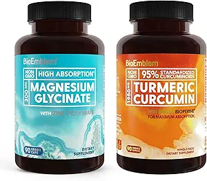 BioEmblem Magnésium Glycinate avec Zinc et Curcumine