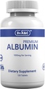 Dr K&C Supplément aux protéines de l'albumine Premium – Extra Strength 1000 mg 120 Comprimés Foie rénal sain Promouvoir le bien-être général Soutien énergétique Bilan de vie 1pk