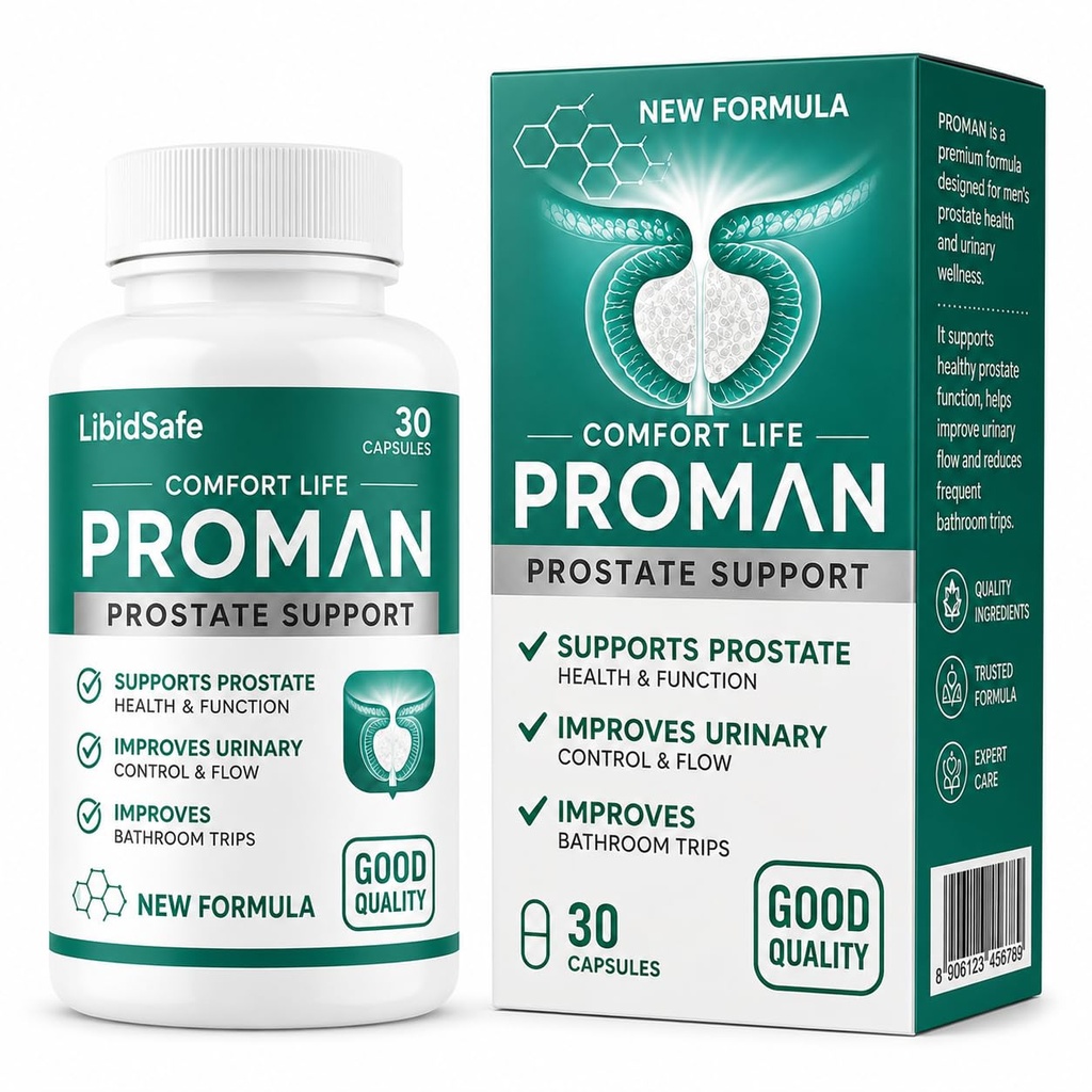 Proman Capsule for Men | Get relief from Frequent Urination at Night | Supports Healthy Urinary Function | Best Prostate Care for Men 40+ | 30 Capsules