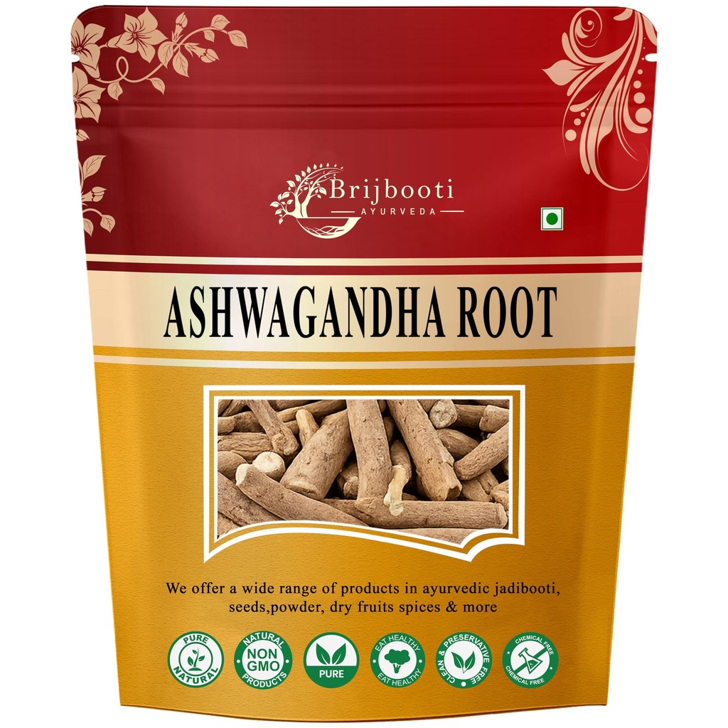 Brijbooti Pure Ashwagandha Root 100 Gm| Withania Somnifera | Pure & Natural