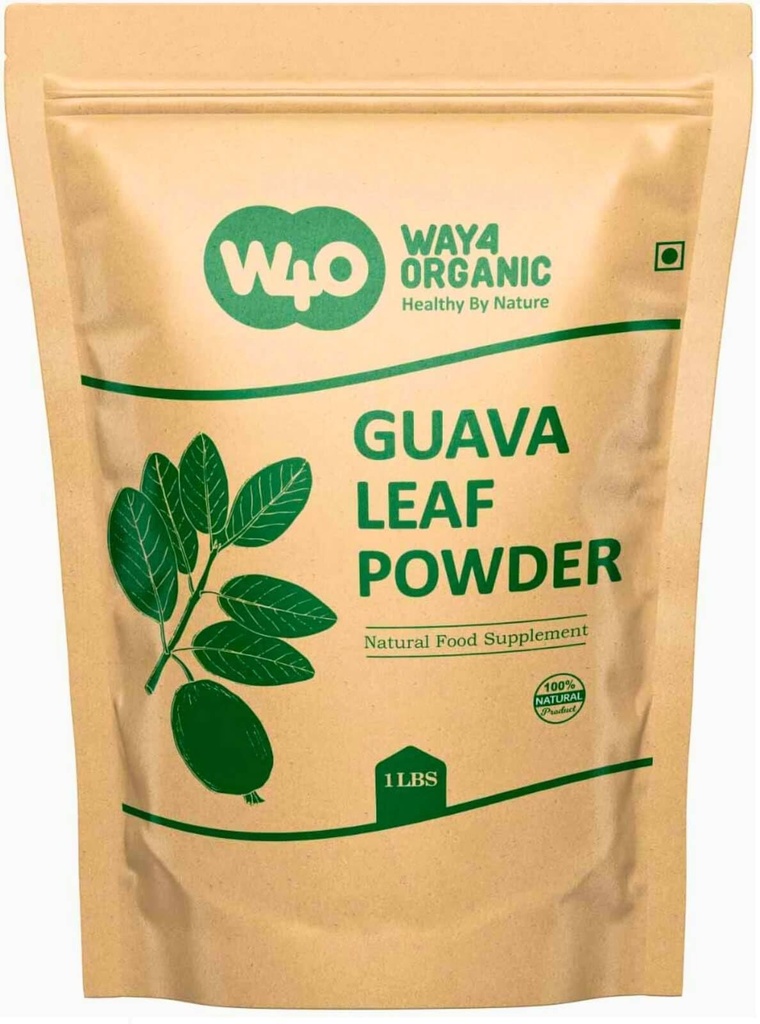 Guava Blatt Pulver (100% Natürlich & Rein), Guava Blatt Tee, Haar-Re-Growth, Haut und Nägel, keine Konservierungsstoffe, 100% reine Guava Blätter (Pack von 1)