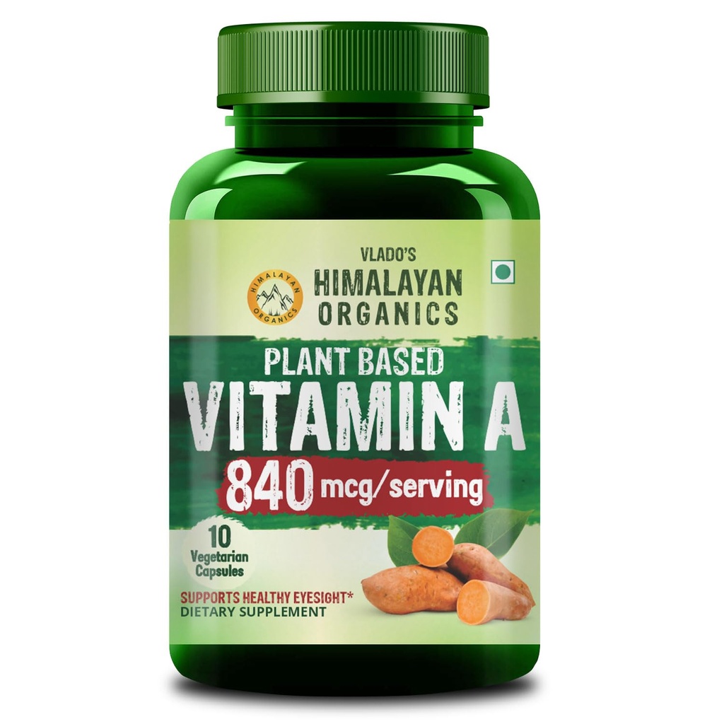 Vlado’s Himalayan Organics Plant-Based Vitamin A Supplement - 10 Veg Capsules