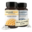 Cellular Prime Skin & Joint Health Combo – Liposomal Curcumin & Liposomal Glutathione | Advanced Liposomal Delivery for Joint Comfort, Skin Radiance & Antioxidant Support | 30 Capsules Each