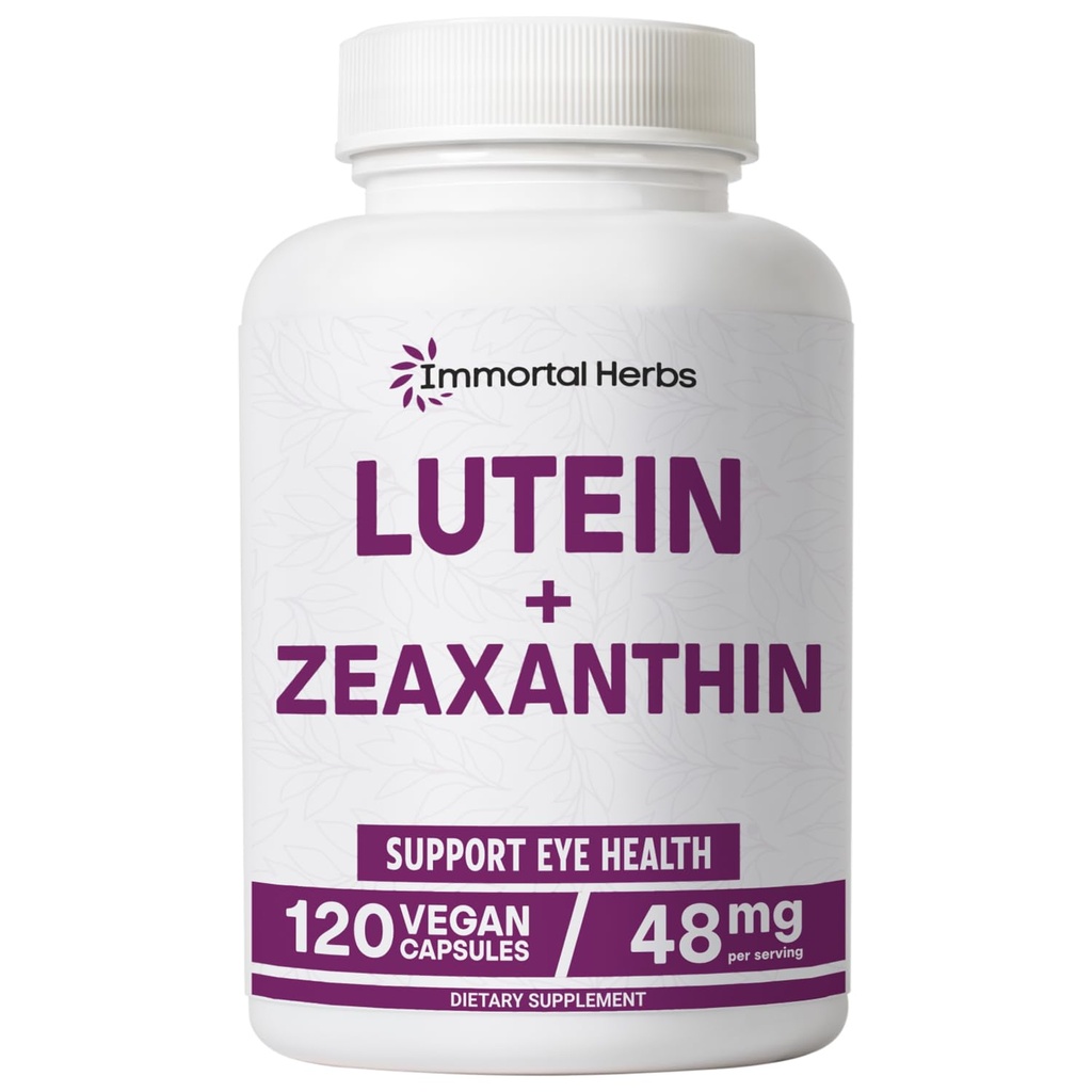 Lutein and Zeaxanthin Supplements for Eyes, Lutein 40mg with Zeaxanthin 8mg from Marigold Flower Extract, 120 vegan Capsules, Non-GMO and Gluten-Free Eye Health Supplement