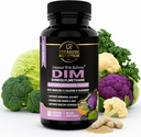 DIM Ergänzung mit Broccoli Extrakt und BioPerine - Natürliche Hormon Balance Unterstützung für Frauen und Männer - Estrogen Balance - Menopause, Akne - 60 vegetarische Kapseln mit Calcium D-Glucarate