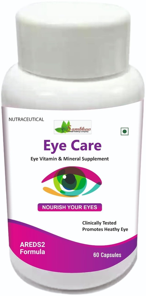 Sambhav Herbal Lutein & Zeaxanthin Capsules – Eye Health & Vision Support Supplement with Vitamins & Minerals, 60 Capsules | Herbal Eye Care (new)