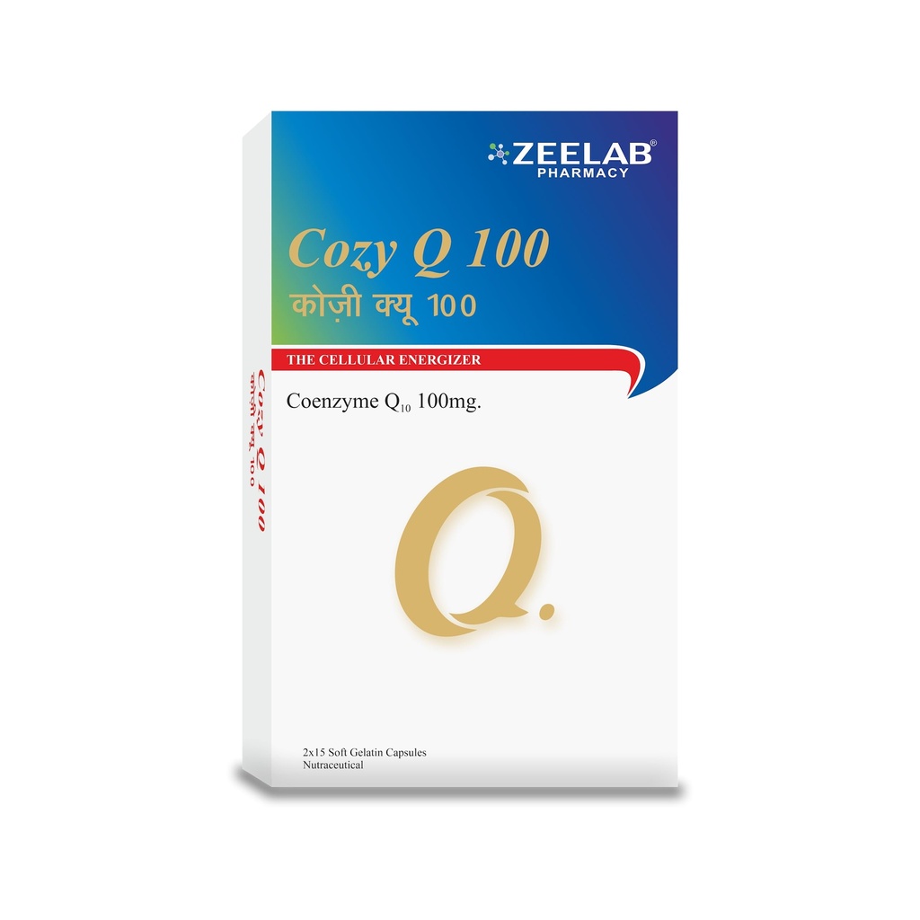 Zeelab Cozy Q100, Coenzyme Q10 100mg. | Cellular Energizer - 15 Softgel Capsules