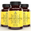 Grape Seed Extract Capsules (>99% Polyphenols) 1000mg per serving | Antioxidant-Rich Supplement for Radiant Skin, Healthy Hair & Strong Nails | Anti-Aging, Collagen Boost, Cellular Health | 30 Capsules Per Bottle | Pack of 3