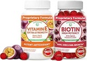 Lunakai Vitamina E e Biotin Gummies Bundle - 3000 mcg Gummies per Adulti Energy Support and Bone Health - Vitamine per capelli, pelle e giovanile Aspetto