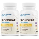 Puregen Labs Tongkat Ali Extract 200 a 1 per gli uomini, 1020mg per porzione, [High Potency] Total 240 capsule - Supporto per la salute degli uomini con 20mg Tribulus Terrestris | Non-GMO, Gluten Free, Made in USA